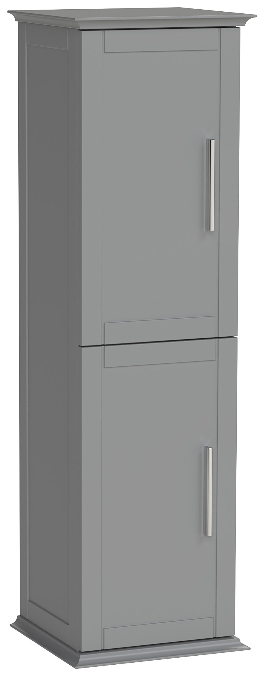 Duarti by Calypso Kentchurch Strata Grey Wall Hung Tower with Chrome Handles - 340mm