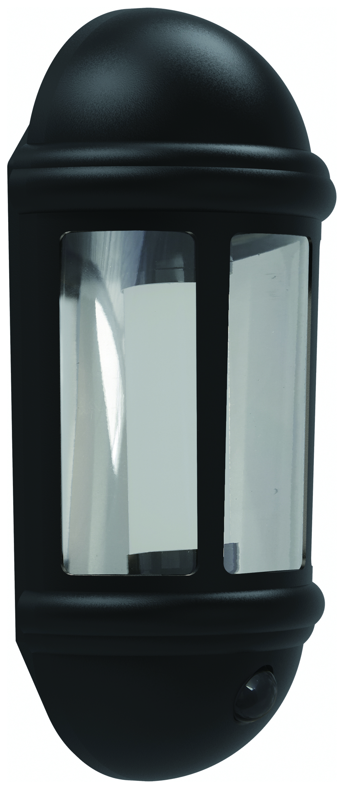 Image of 4Lite Outdoor LED Half Wall Lantern with PIR - Black