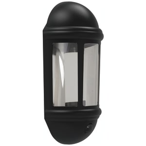 4Lite Outdoor LED Half Wall Lantern with PIR - Black