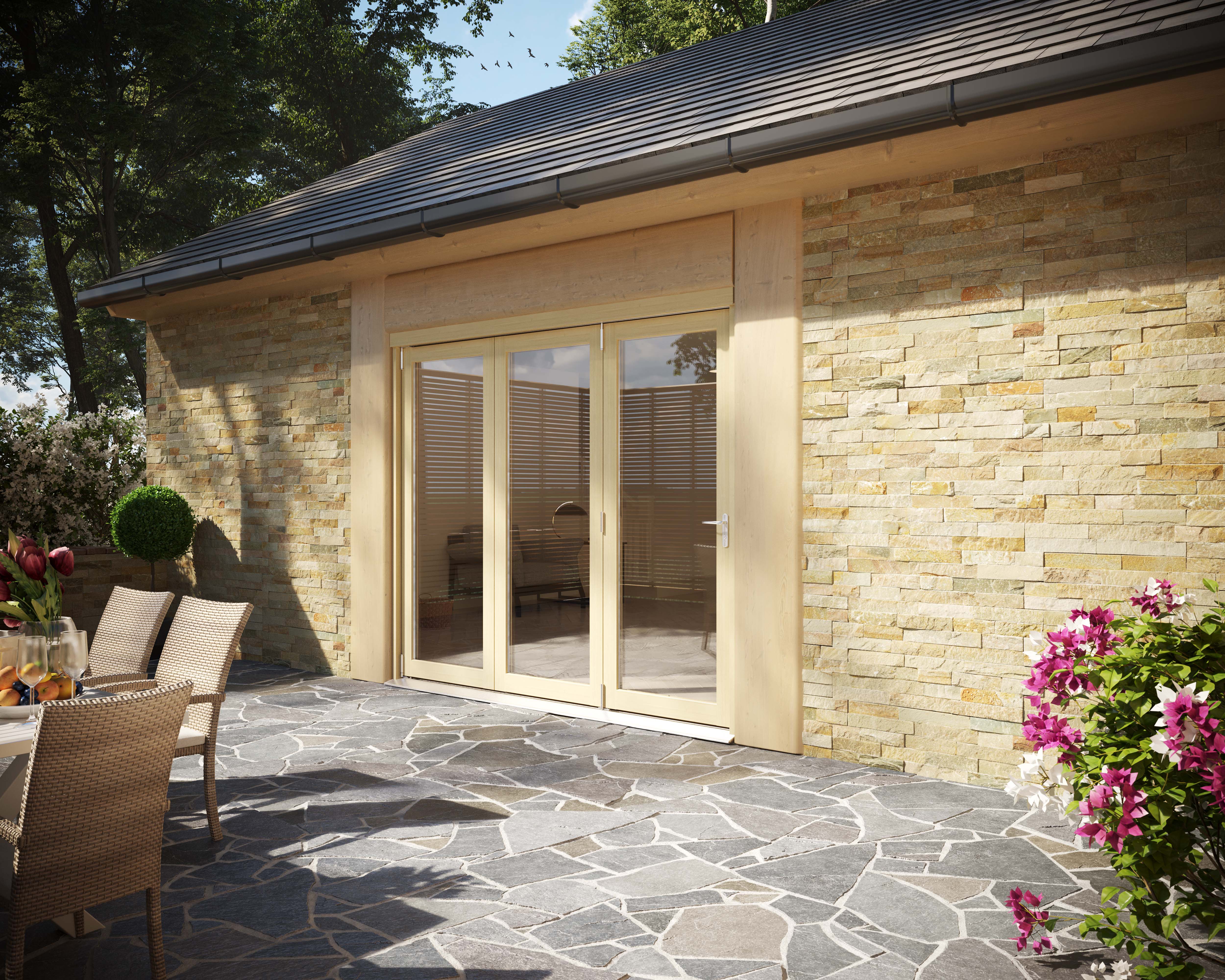 Rohden Unfinished External Bi-Fold Doorset - 2.4m