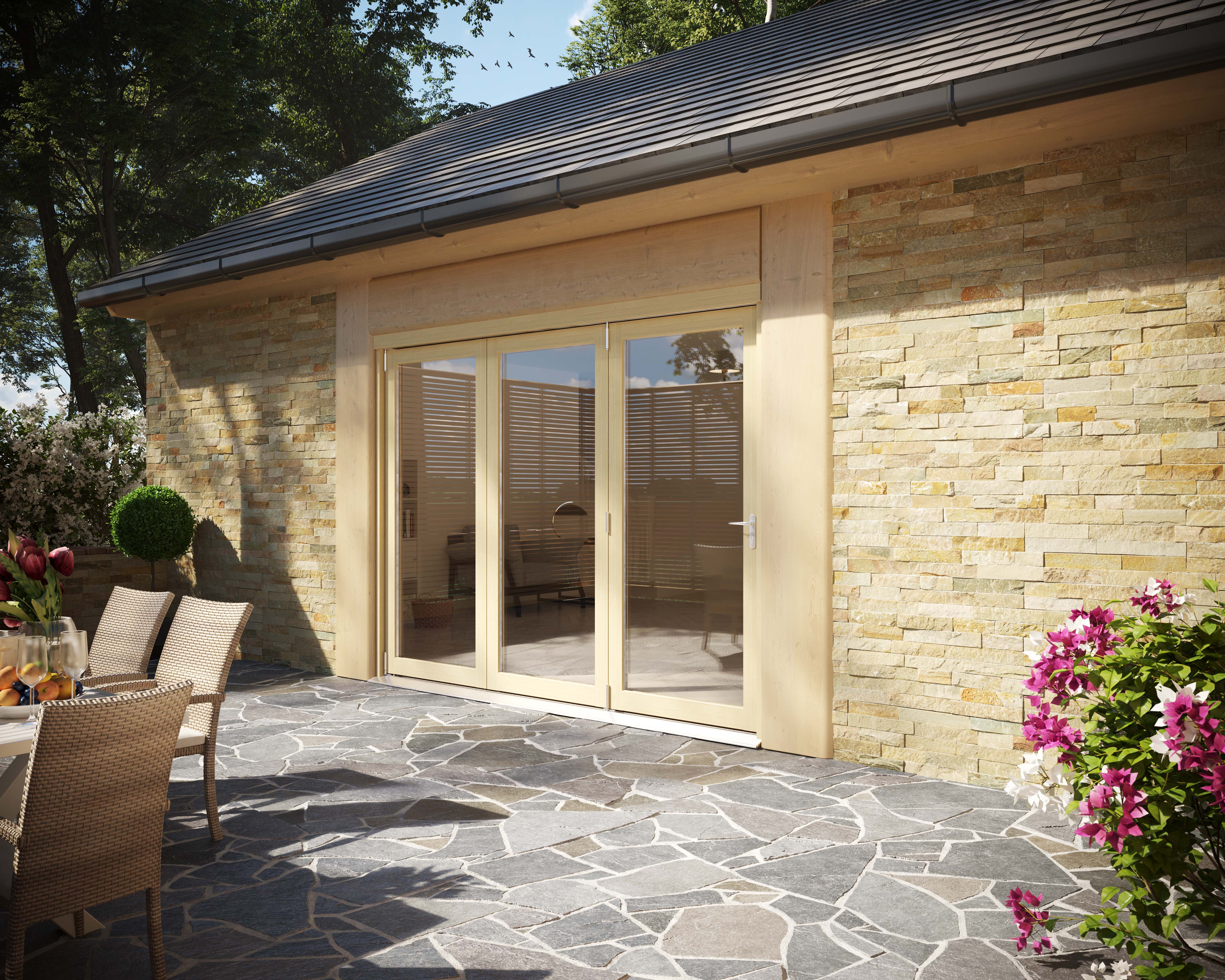 Rohden Unfinished External Bi-Fold Doorset - 2.7m