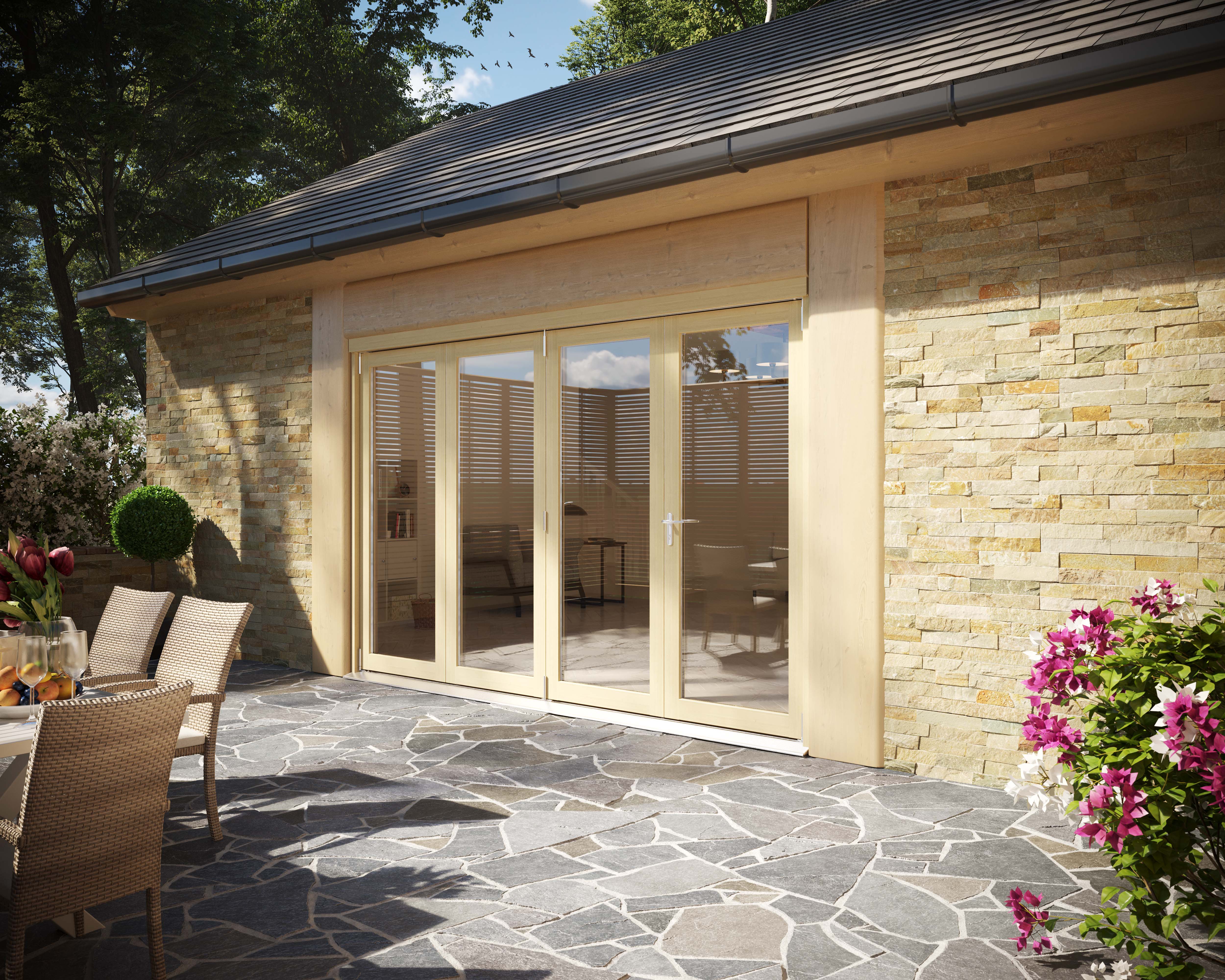 Rohden Unfinished External Bi-Fold Doorset - 3m