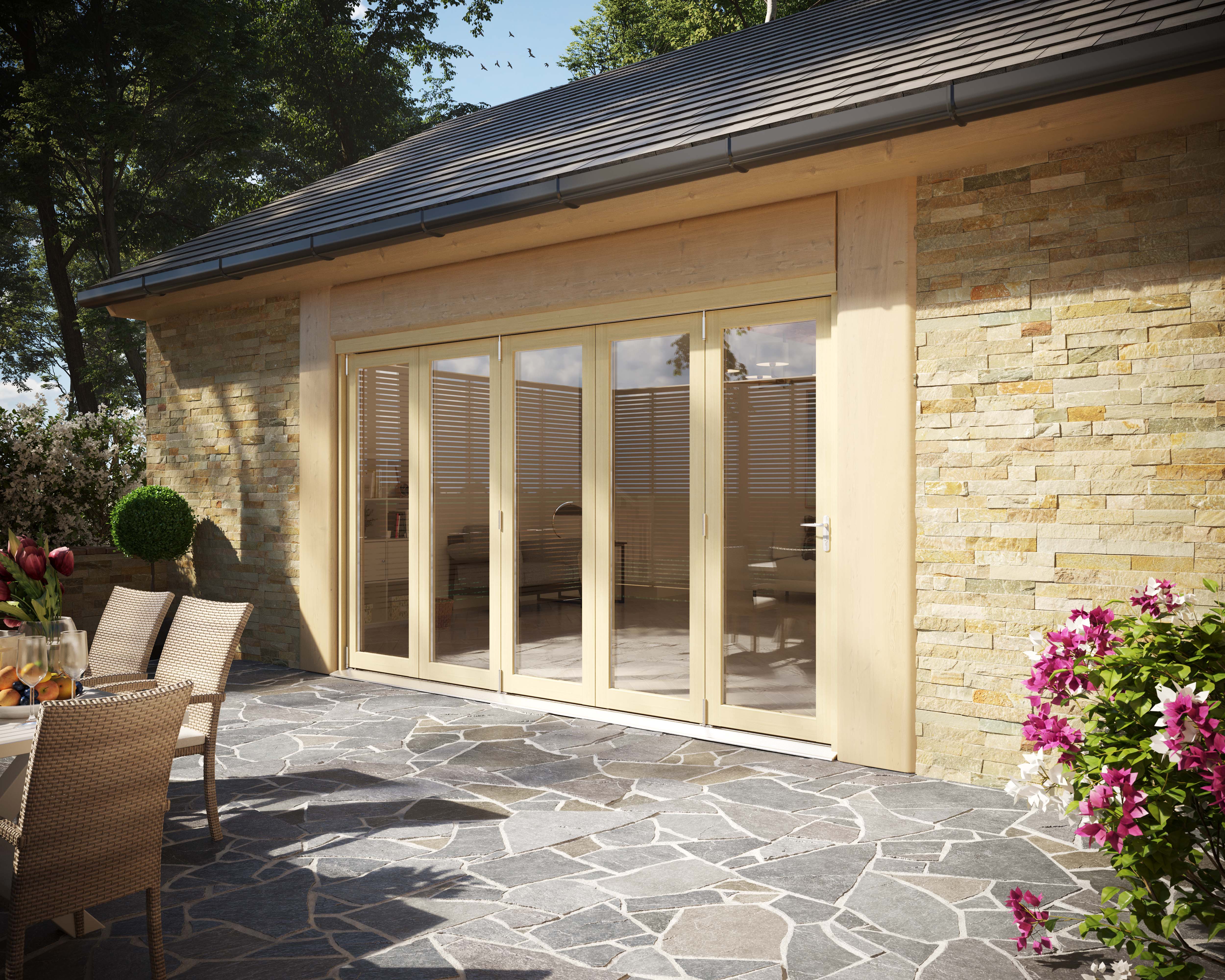 Rohden Unfinished External Bi-Fold Doorset - 3.6m