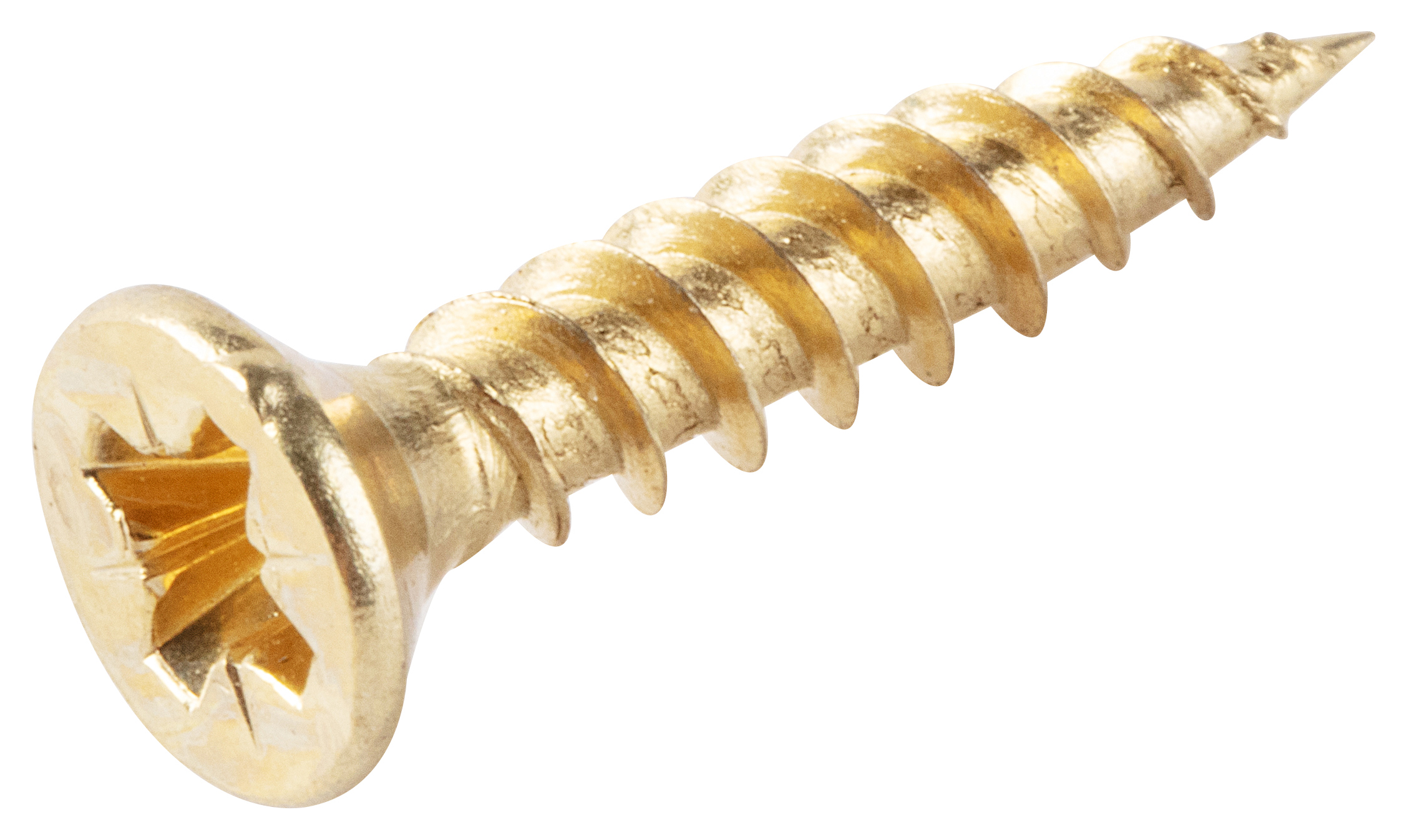 Wickes Brass Plated Wood Screws - 3.5 x 20mm - Pack of 50