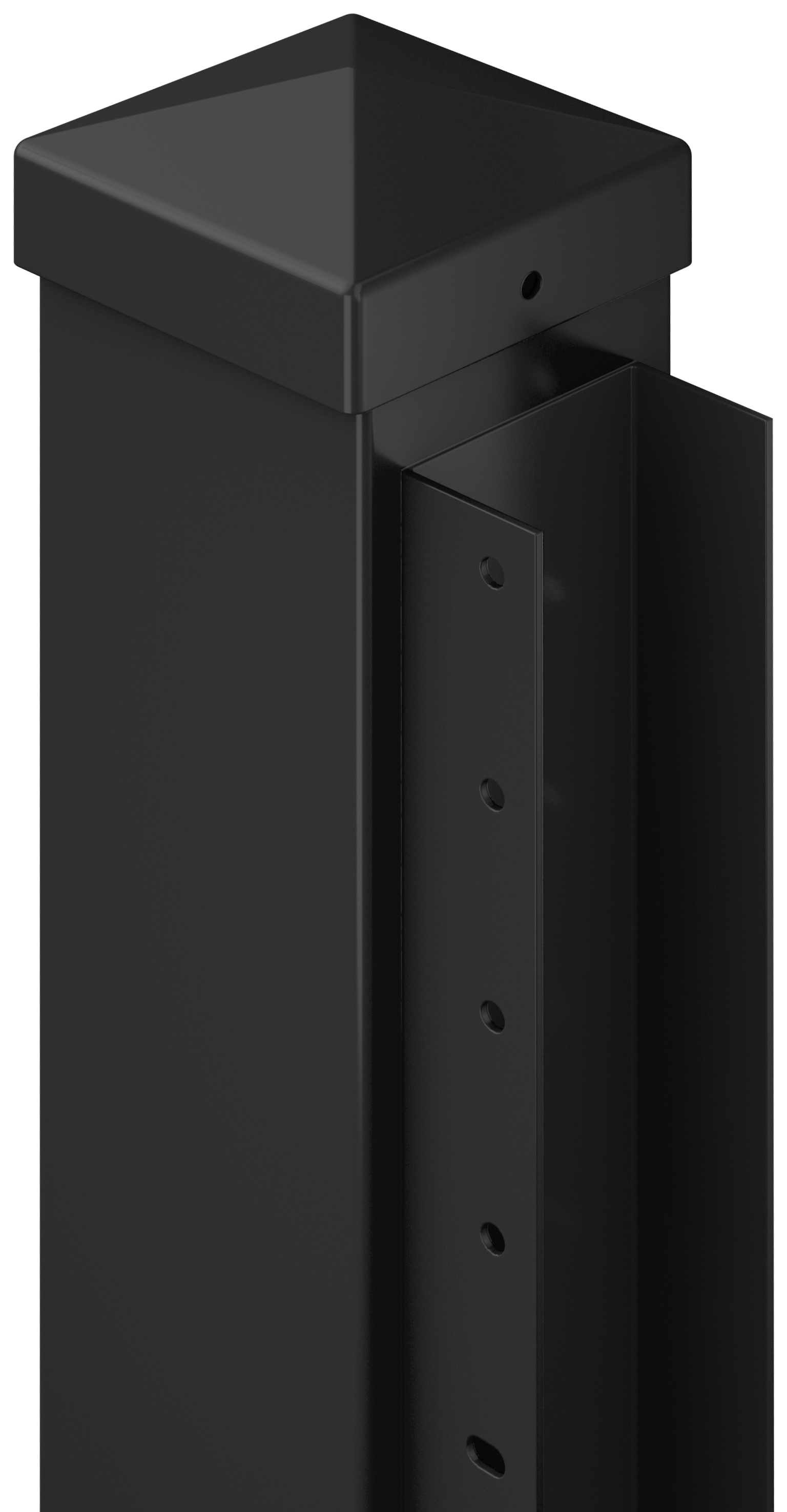 DuraPost Black Steel U Channel Fence Post - 56 x 30mm x 2.1m