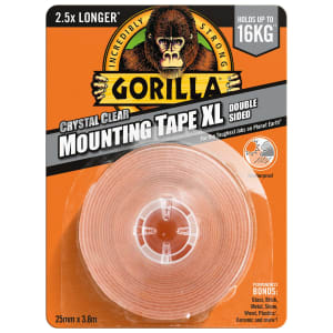 Gorilla Crystal Clear Mounting Tape XL - 3.8m