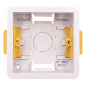 Vimark 1 Gang Dry Lining Box Single - 35mm