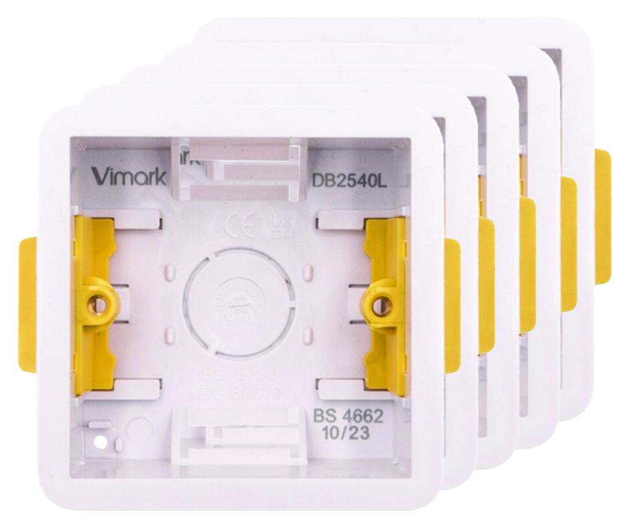 Vimark 1 Gang Dry Lining Box - 35mm - Pack of 5