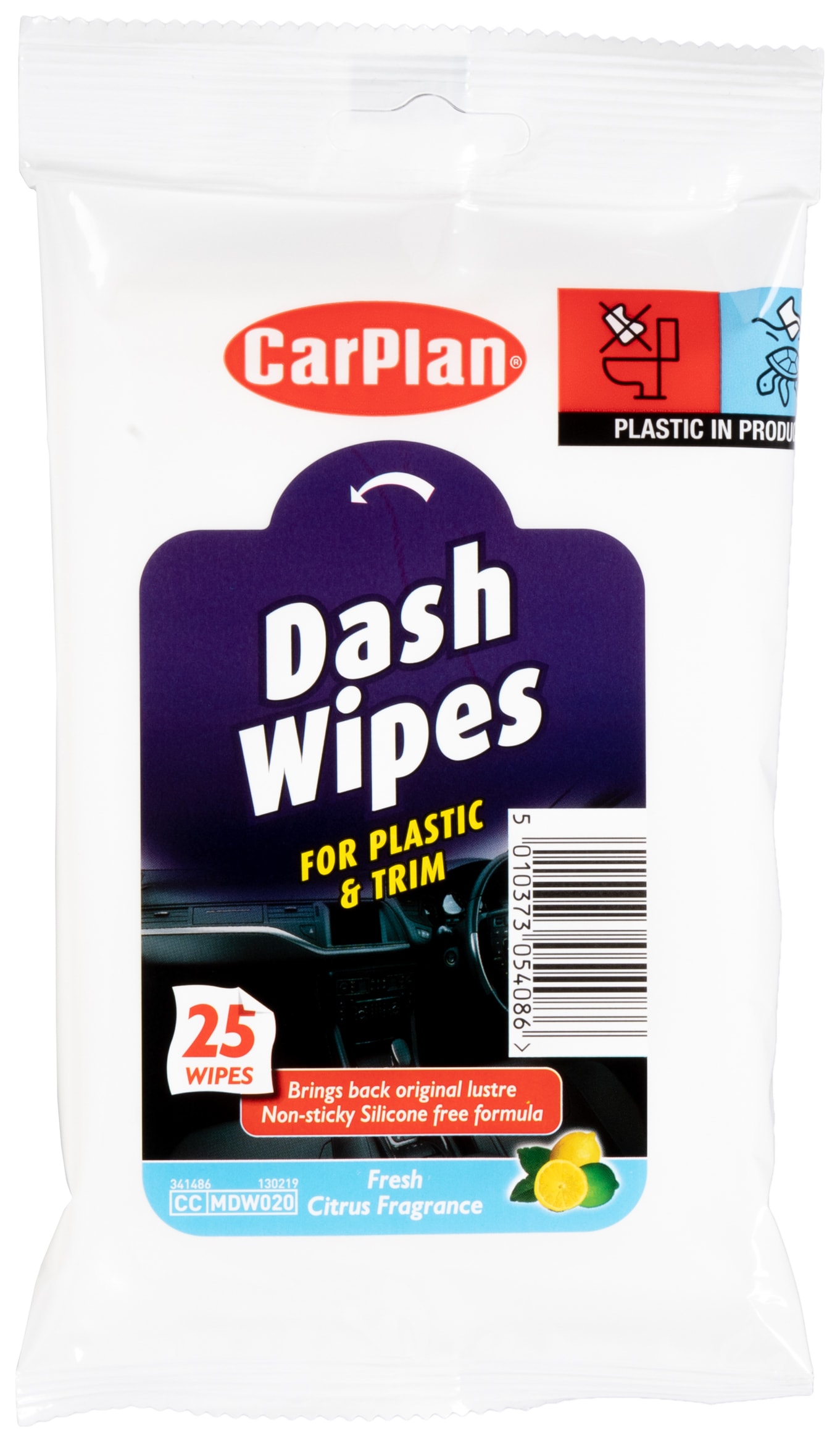 CarPlan Dash Wipes - Pack of 25