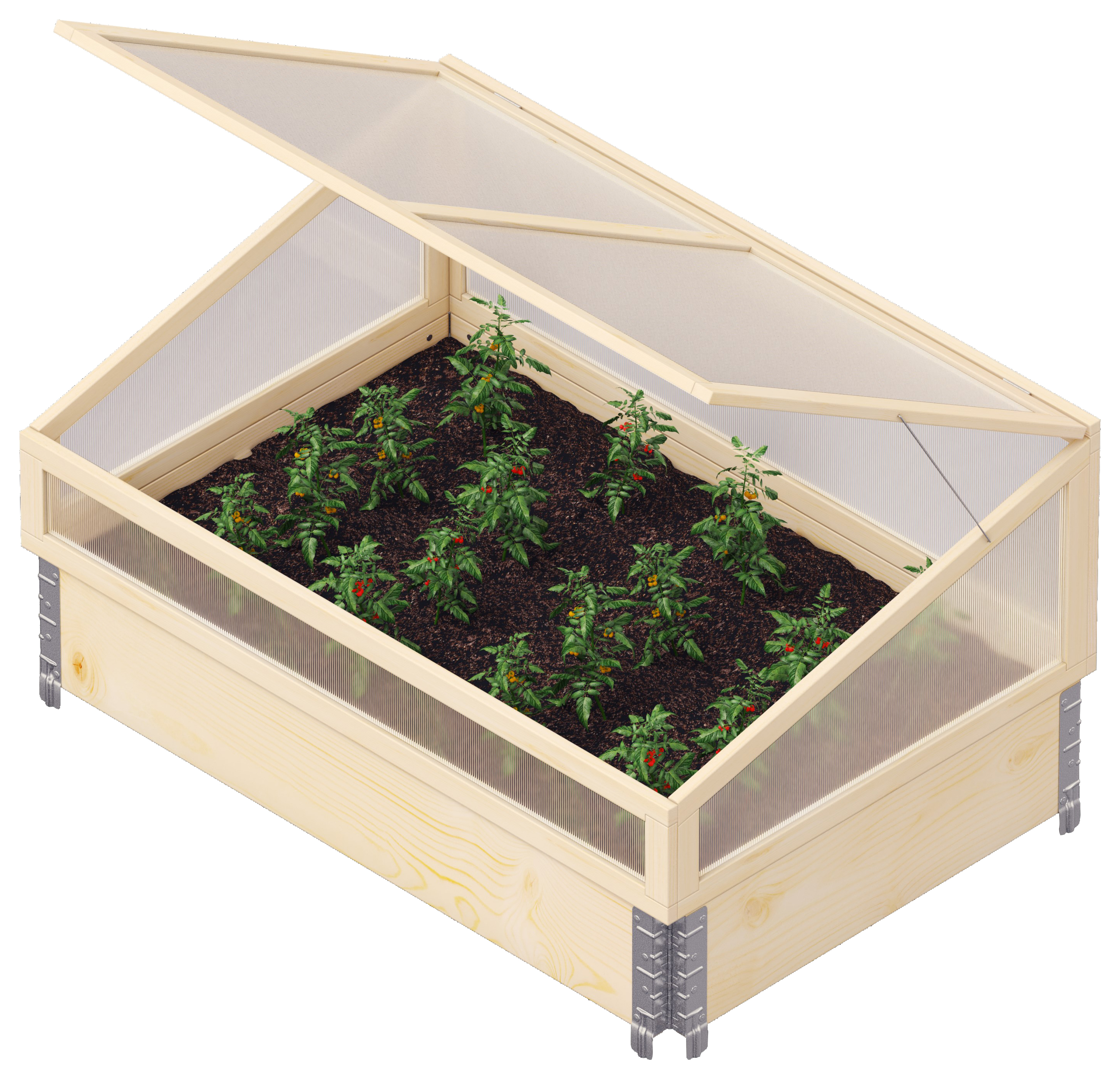 Upyard Natural Coldframe - 4 x 2ft 6in