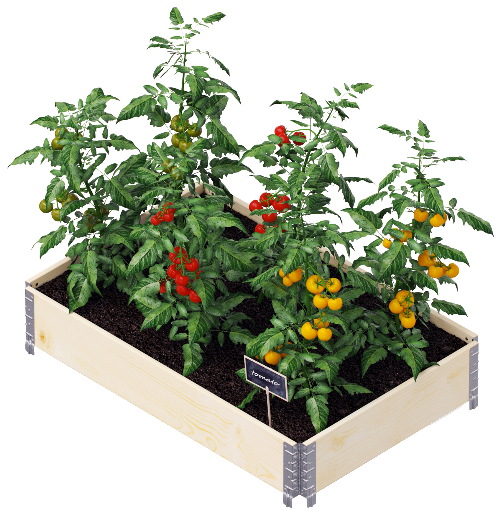 Upyard Eco Natural Garden Box Raised Bed - 1200 x 800 x 195mm - 0.96m