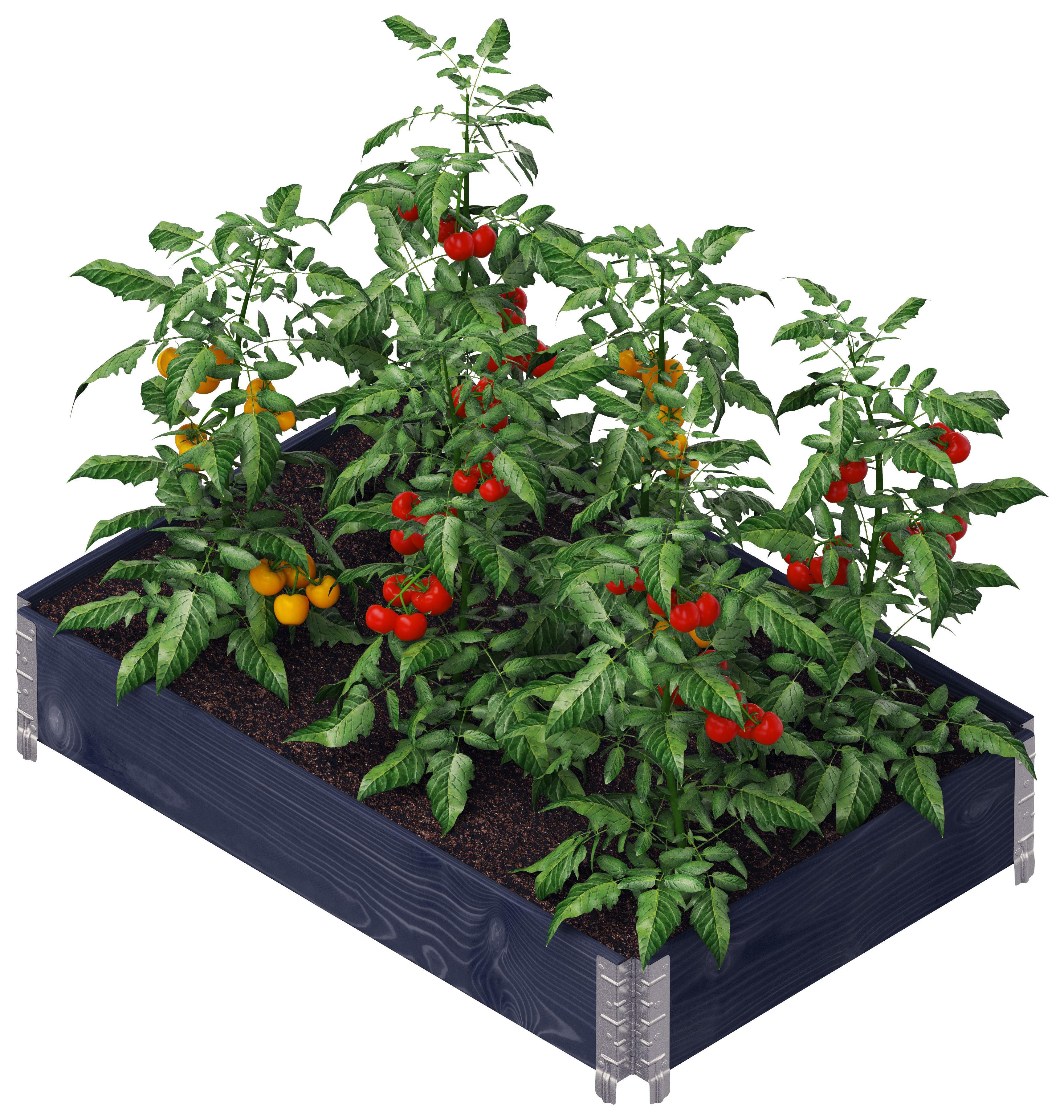 Upyard Eco Black Garden Box Raised Bed - 1200 x 800 x 195mm