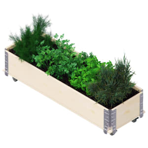 Upyard Natural Long Herb Box - 1200 x 400 x 280mm