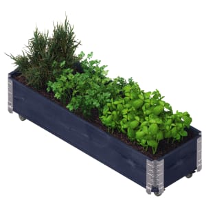 Upyard Black Long Herb Box - 1200 x 400 x 280mm