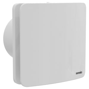 Sensio Rubi White Wall Ventilation Fan with Aquilo Ventilation Ducting Kit - 100mm