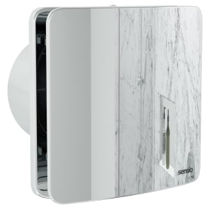 Image of Sensio Rubi Chrome Wall Ventilation Fan with Aquilo Ventilation Ducting Kit - ø100mm