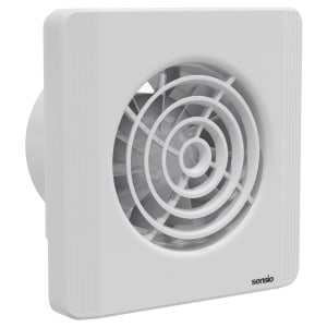Sensio Layci White Wall Ventilation Fan with Aquilo Ventilation Ducting Kit - 100mm