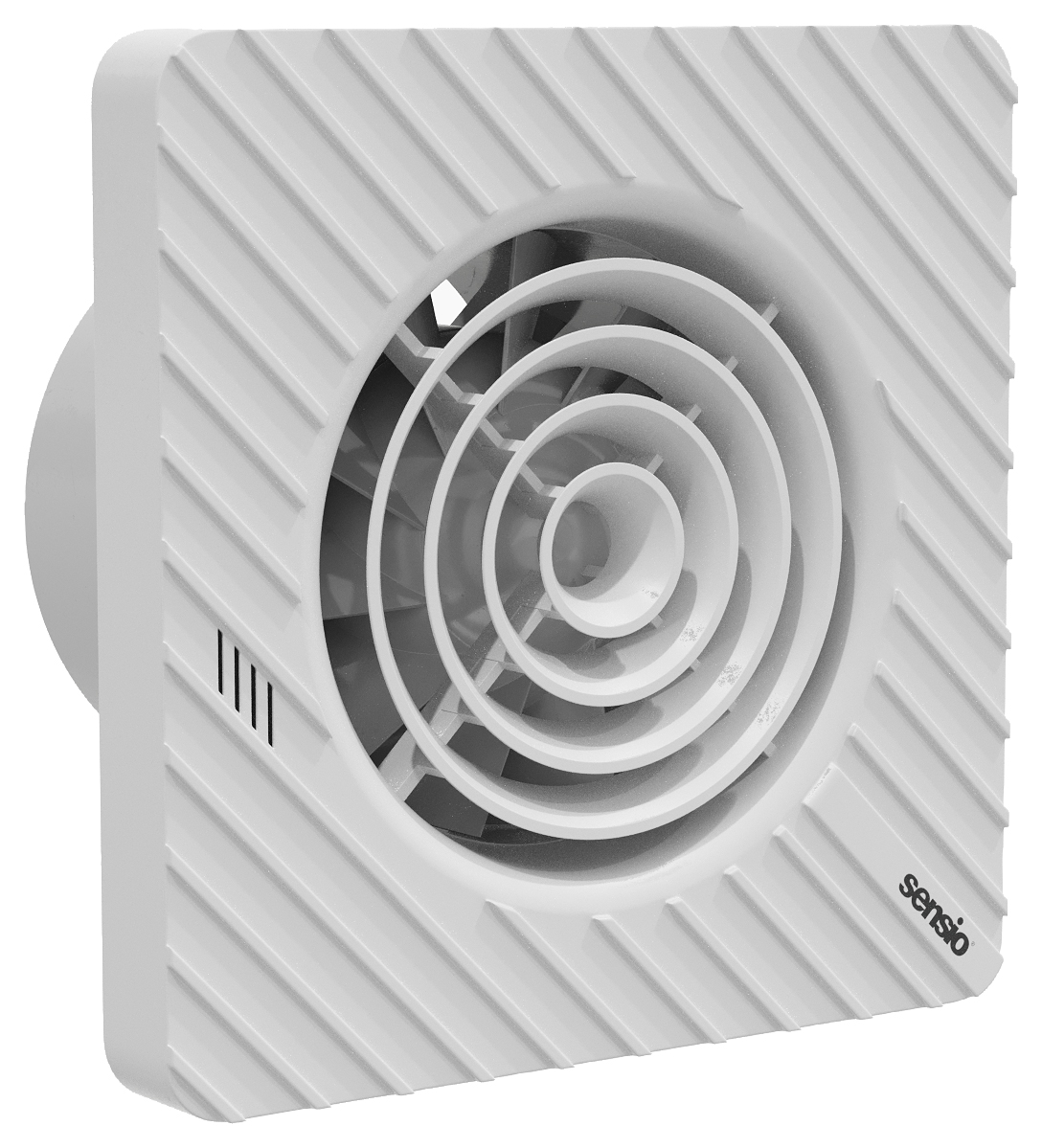 Image of Sensio Drax White Wall Ventilation Fan with Aquilo Ventilation Ducting Kit - ø100mm