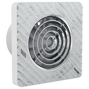 Image of Sensio Drax Chrome Wall Ventilation Fan with Aquilo Ventilation Ducting Kit - ø100mm