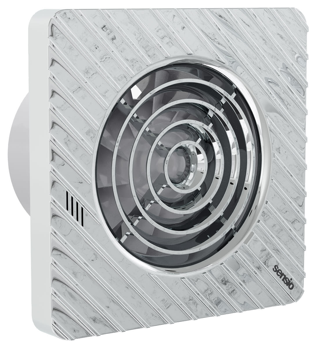 Sensio Drax Chrome Wall Ventilation Fan with Aquilo Ventilation Ducting Kit ø100mm Wickes.co.uk