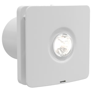 Sensio Remy White Wall Ventilation Fan with Aquilo Ventilation Ducting Kit - 100mm