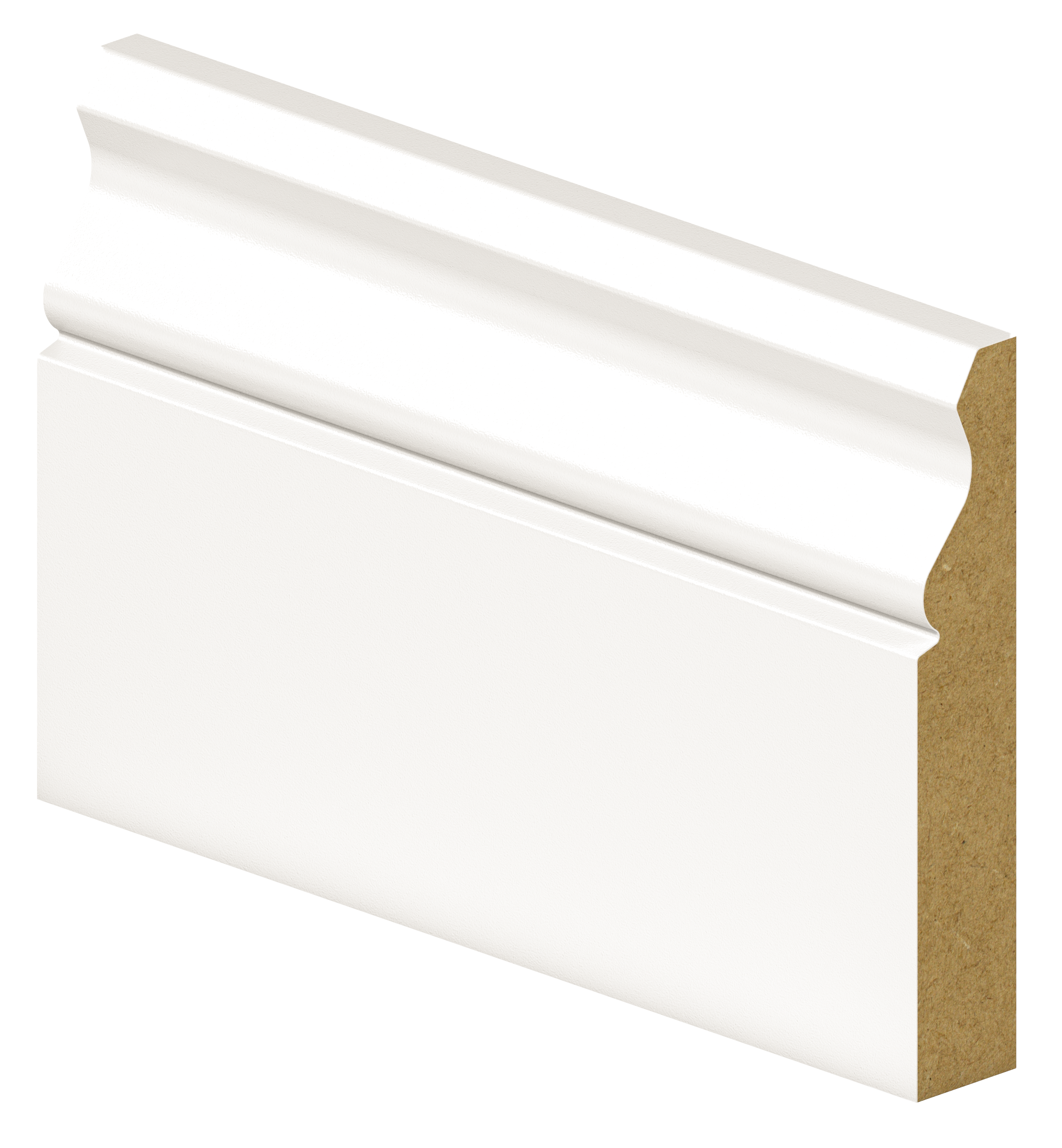 Wickes Ogee White Fully Finished Skirting - 18 x 119 x 2400mm - Pack of ...