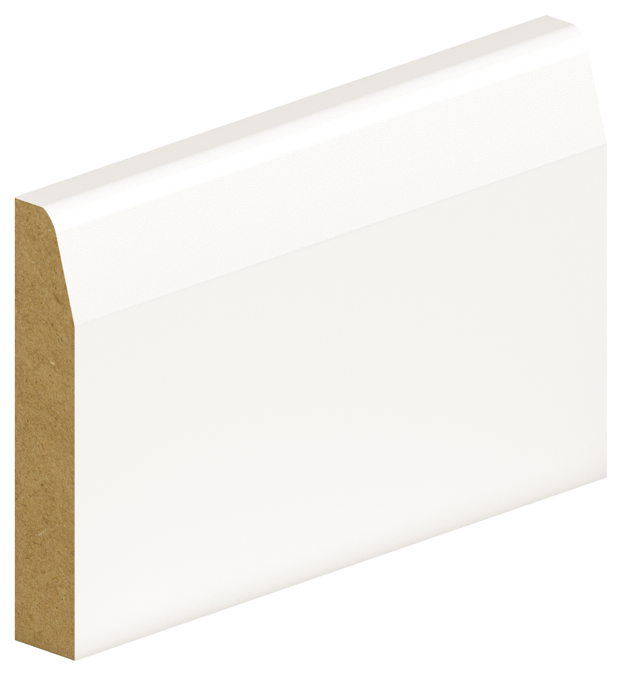 Wickes Chamfered & Round Fully Finished Satin White Skirting 18 x 144 x 2400mm