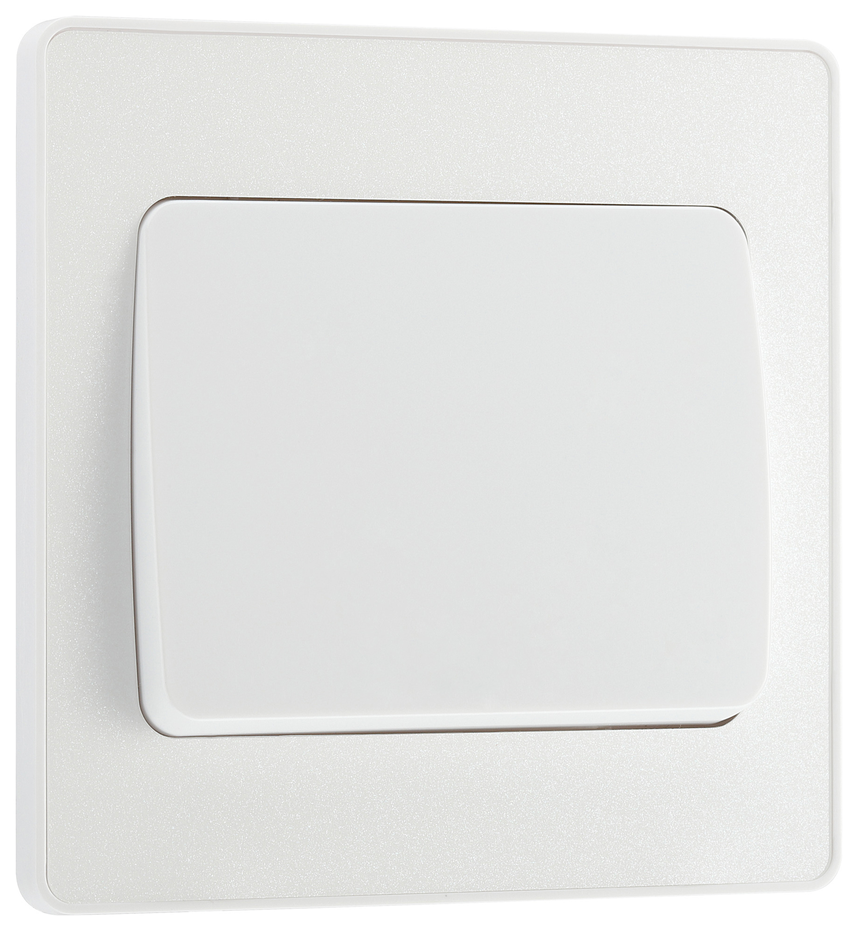 BG Evolve 2 Way 20A 16Ax Wide Rocker Single Light Switch - Pearlescent White