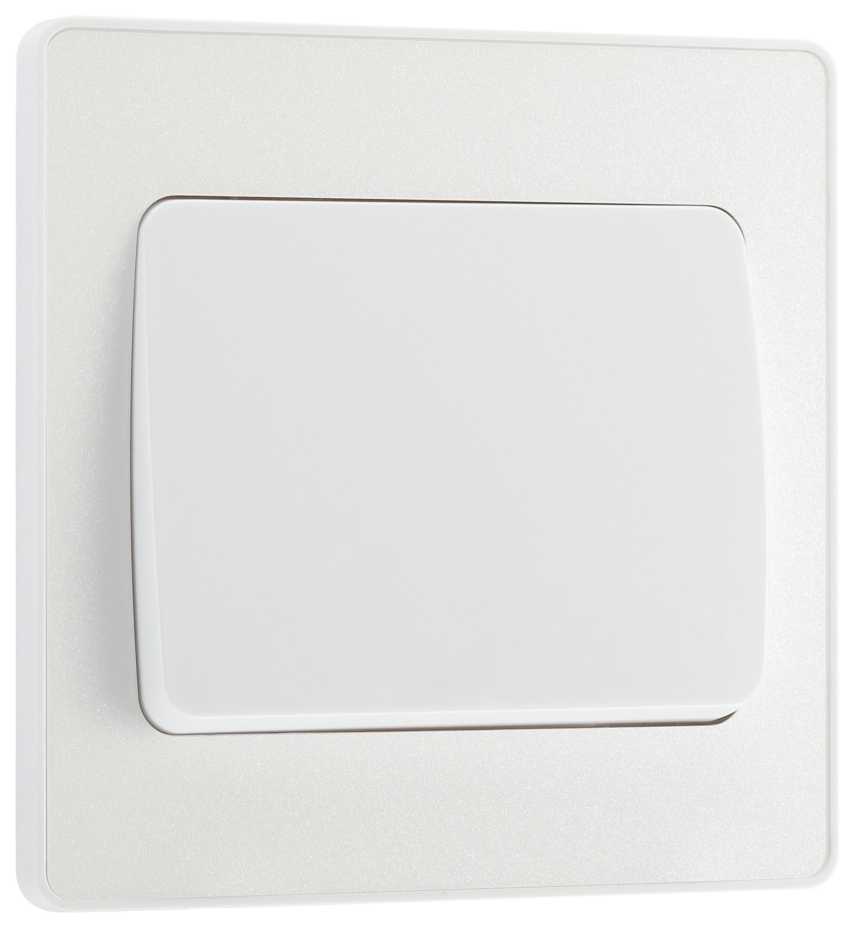 BG Evolve Pearlescent White 20A 16Ax Wide Rocker Single Light Switch