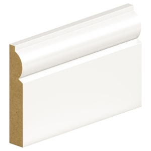 Wickes Torus Fully Finished White Skirting - 18 x 119 x 2400mm