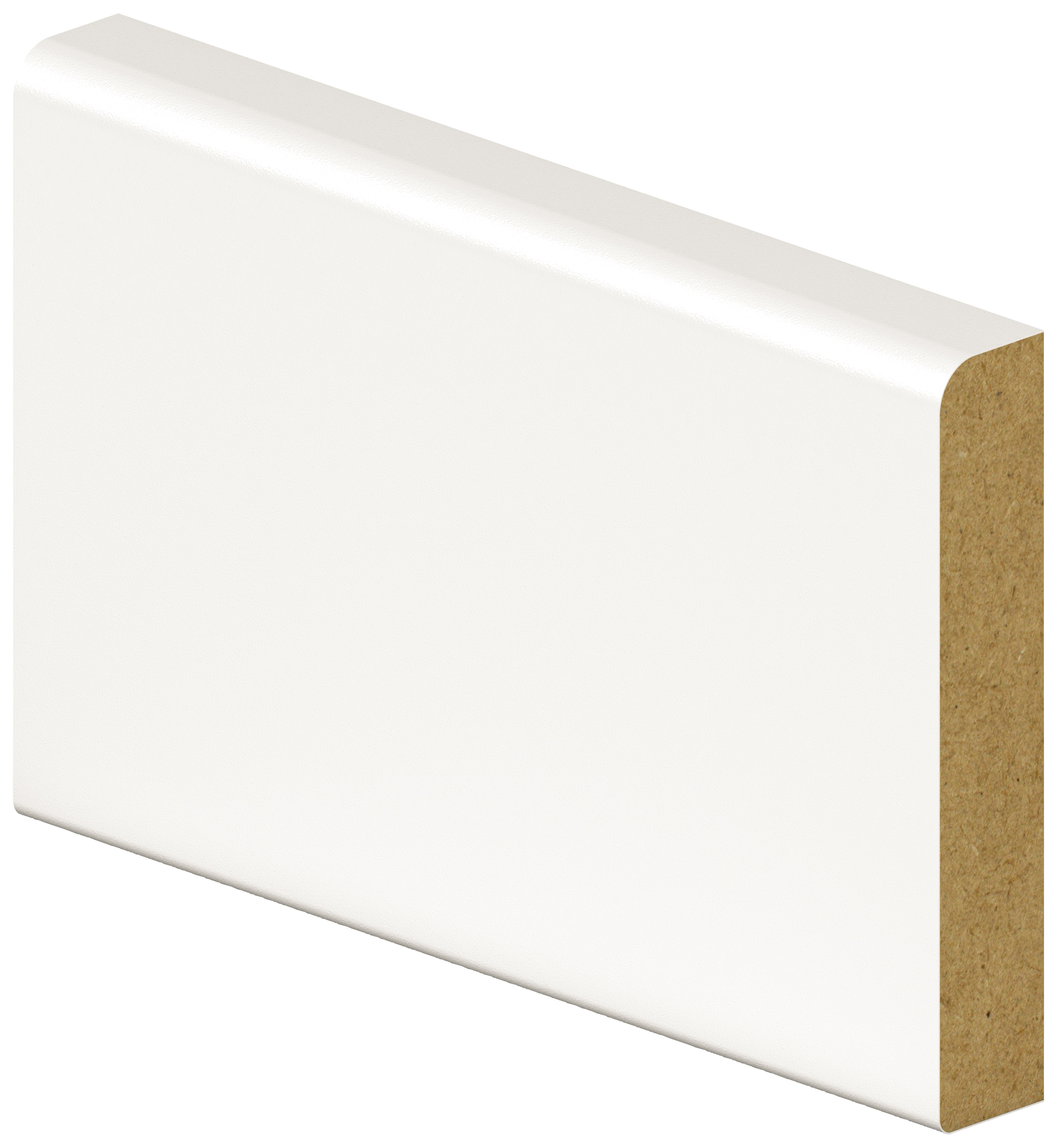 Wickes Pencil Round Fully Finished Satin white Skirting 14.5 x 94 x 2400mm