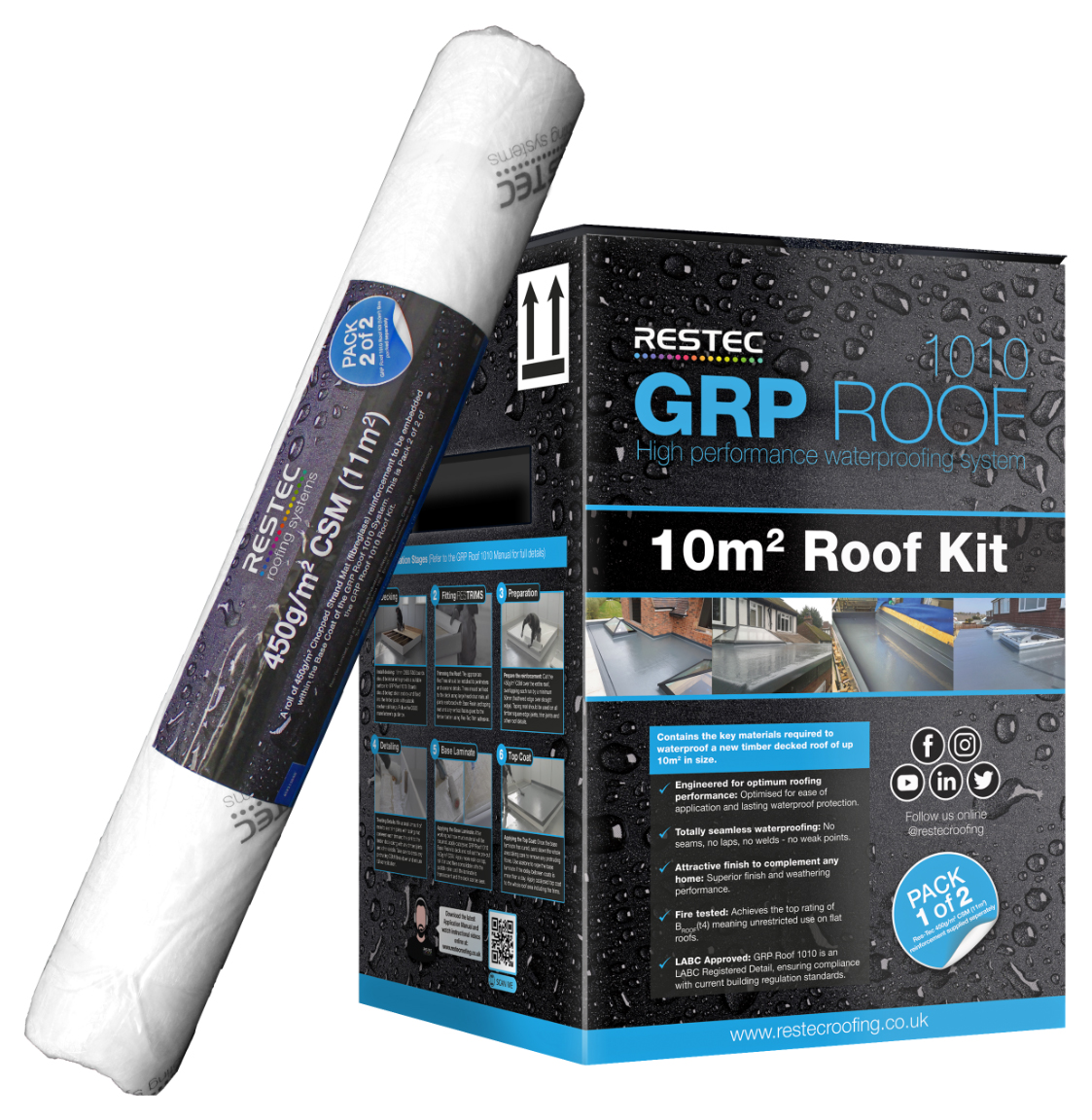 Image of Restec 1010 GRP Roofing Kit - 10m2