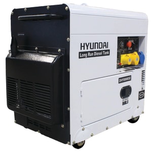 Hyundai DHY8000SELR 6.0kW 115V/230V Silenced Air Cooled Diesel Generator - 6000W