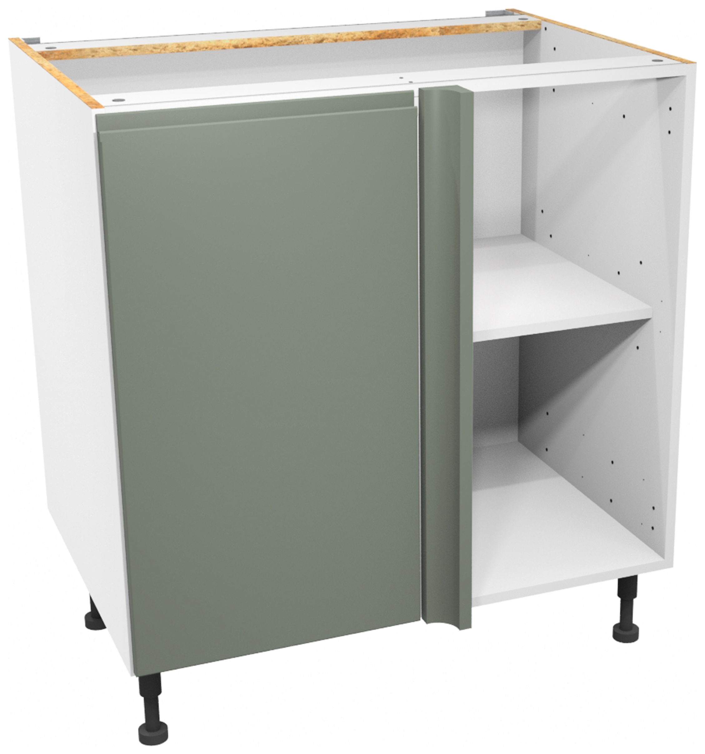 Wickes Madison Reed Green Corner Base Unit - 800mm