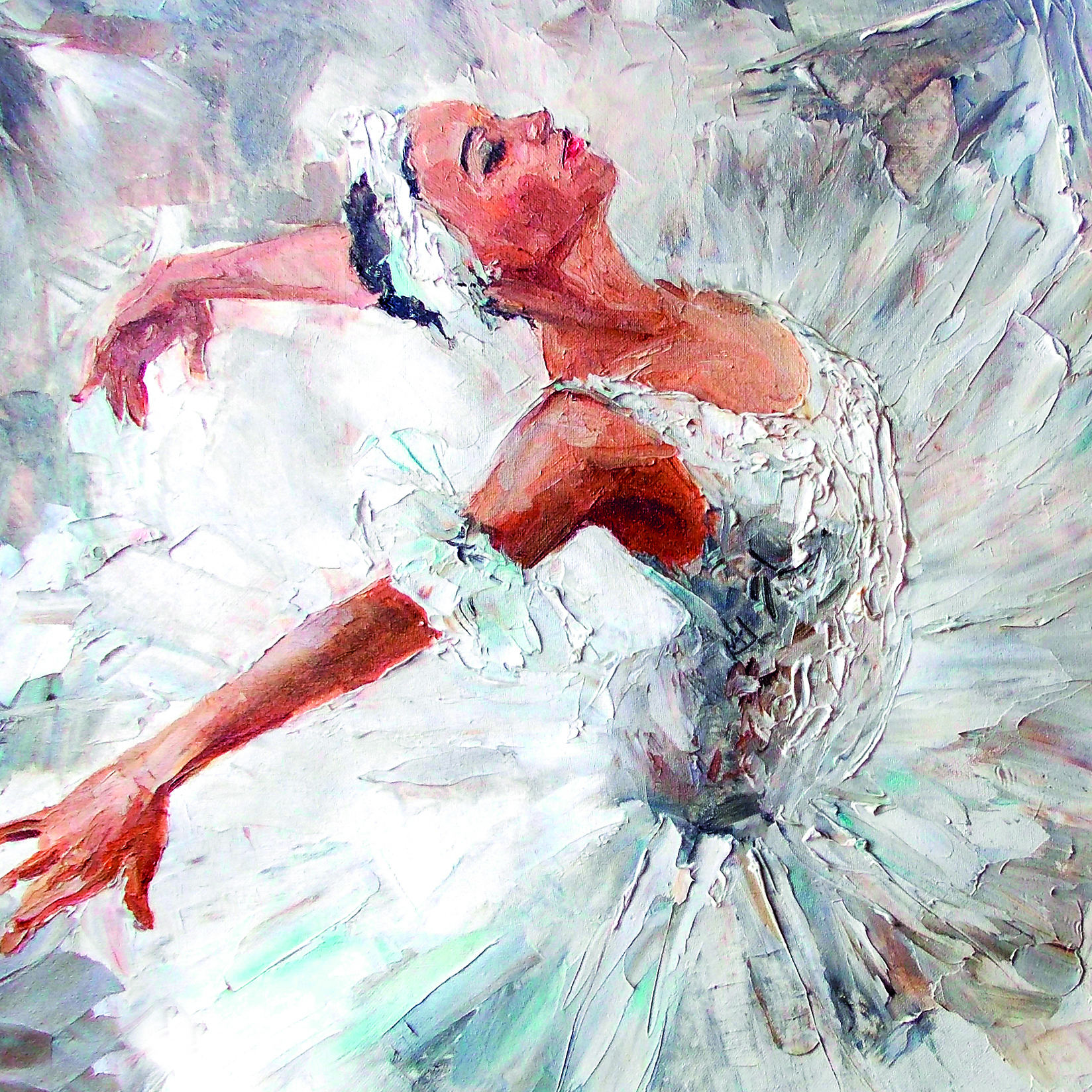 Origin Murals Ballerina Grey Wall Mural - 3 x 2.4m