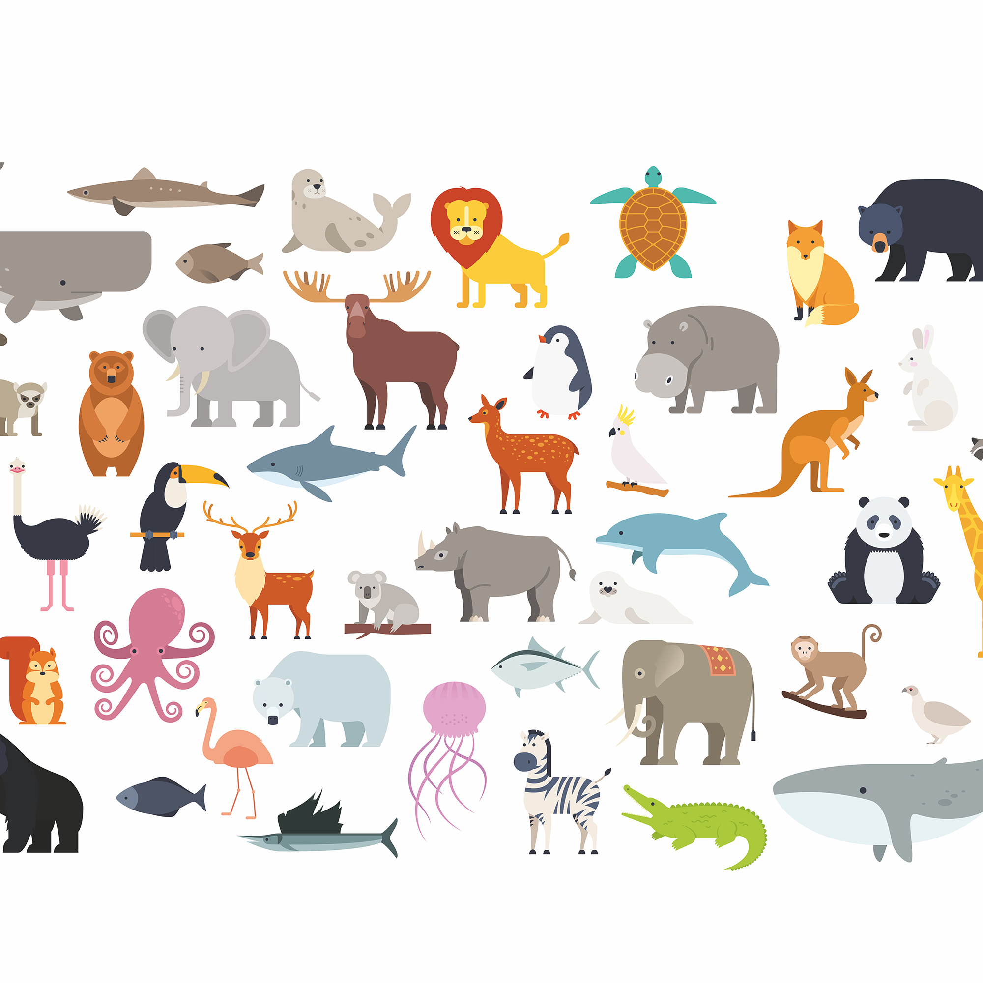 Origin Murals Animal Collection Multi Wall Mural - 3.5 x 2.8m