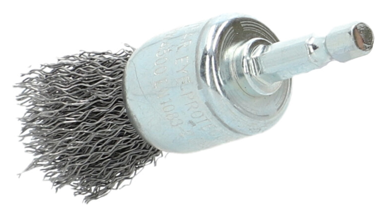 Norton Expert Hex Shank Crimped Steel End Brush - 25mm