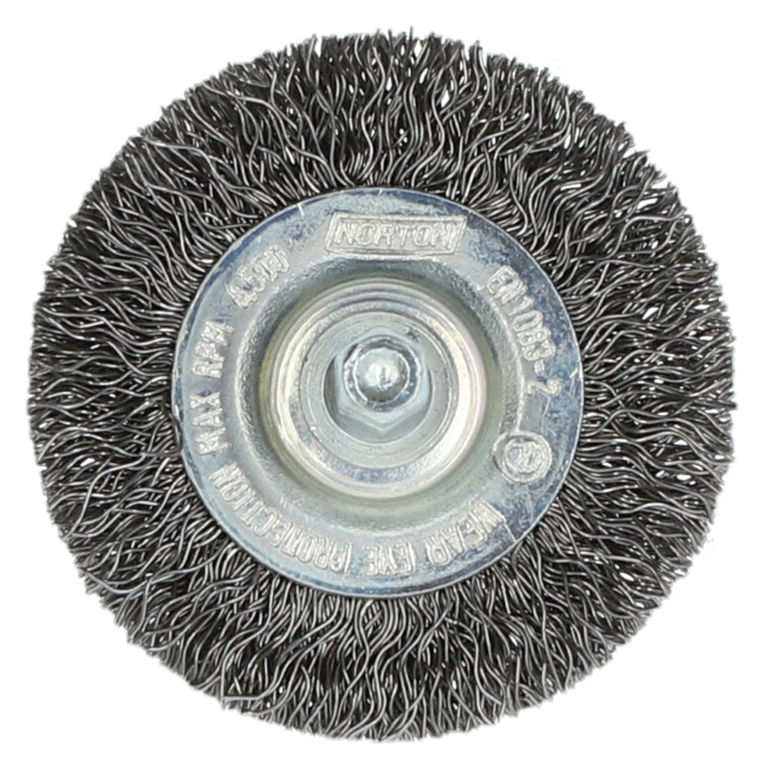 Norton Expert Hex Shank Steel Crimped Wire Wheel - 50mm