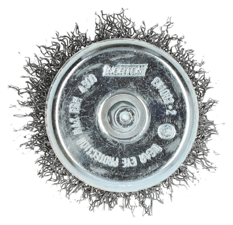 Norton Expert Hex Shank Steel Crimped Wire Cup Brush - 50mm