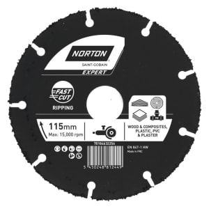Norton Expert Multi Material Inc Wood Cutting - 115 x 22.23mm