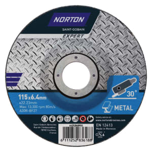 Norton Expert Steel & Inox Cutting Disc - 115 x 1 x 22.23mm