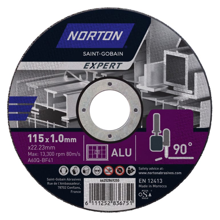 Norton Expert Aluminium Cutting Disc - 115 x