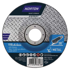 Norton Expert Metal Grinding Disc - 115 x 2.2 x 22.23mm