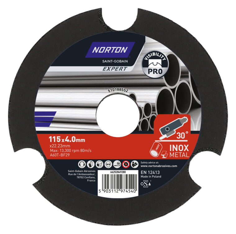 Norton Expert Visibility PRO Light Grinding - 115 x 4 x 22.23mm