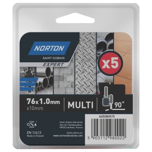 Norton Expert Mini Grinder 76mm Multi Purpose Cutting Disc - 76 x 1 x 10mm