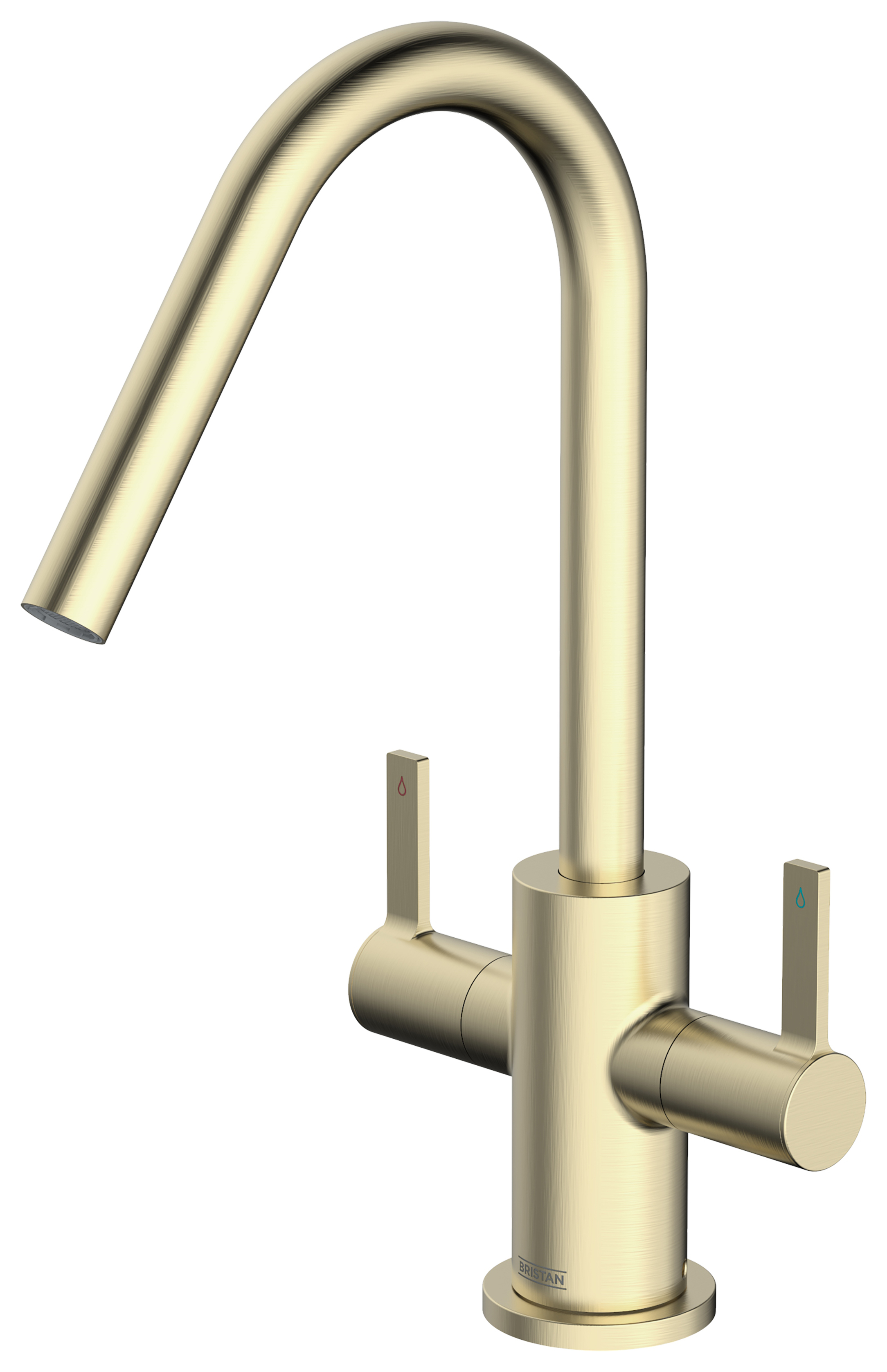 Bristan Cashew Easyfit Monobloc Sink Mixer - Brushed Brass