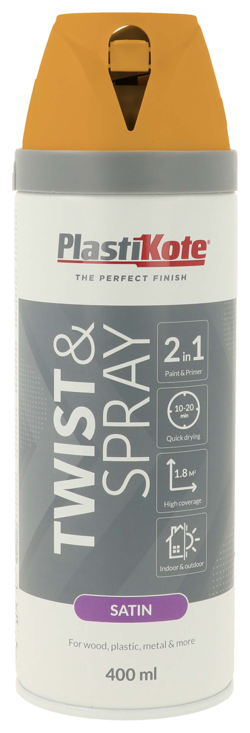 PlastiKote Twist & Spray 2 in 1 Spray Paint - Old Dutch - 400ml