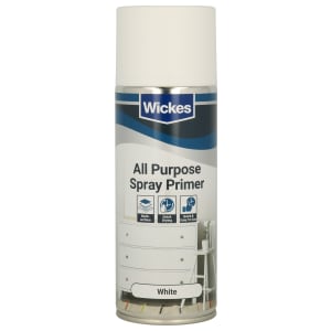Wickes All Purpose White Primer Spray Paint - 400ml