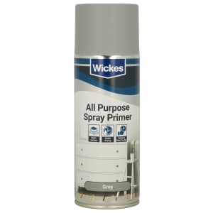 Wickes All Purpose Grey Primer Spray Paint - 400ml