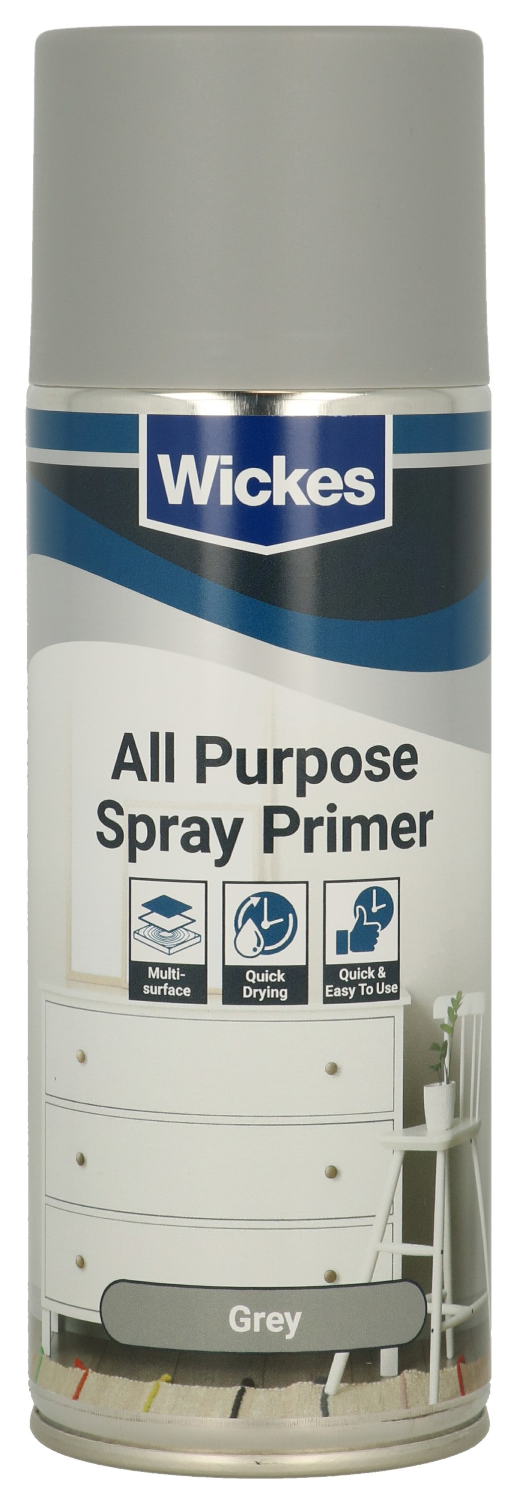 Wickes All Purpose Grey Primer Spray Paint 400ml Wickes.co.uk